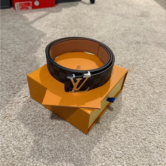 LV men's Silver Belt Checkered - Picture 1 of 3